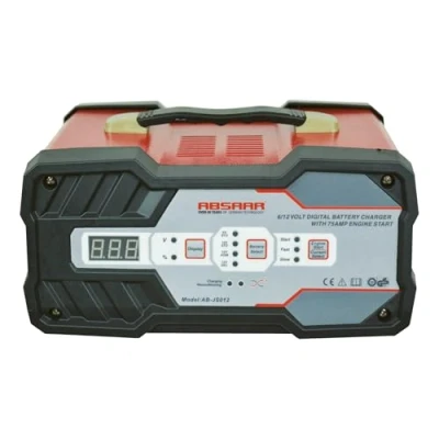 Image of Absaar AB JS012 Battery Charger with jumpstarter 12A 6/12V, Black