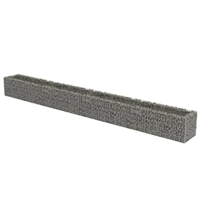 Image of vidaXL Gabion Raised Bed Galvanised Steel 540x50x50cm Stone Basket