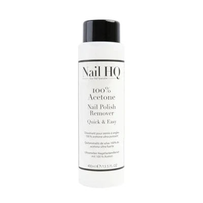 Image of Nail HQ 100% Acetone Polish Remover 400ml Express &amp; Easy