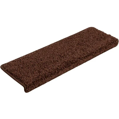 Image of vidaXL Carpet Stair Treads 15 pcs 65x21x4 cm Brown