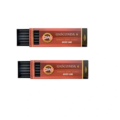 Image of Set of 2 Packs Koh I Noor 6 Gioconda 5.6 mm Graphite Leads. 4865/6B