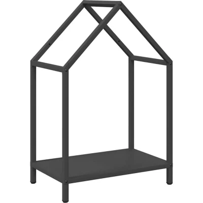 Image of vidaXL Firewood Rack Black 40x25x60 cm Cold rolled steel