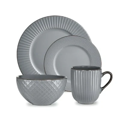 Image of Tower Empire 16 Piece Dinnerware Set Grey