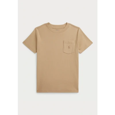 Image of Polo Ralph Lauren Cotton Jersey Pocket Tshirt Basic for kids, Size: 18 20y, Vintage khaki/c8668