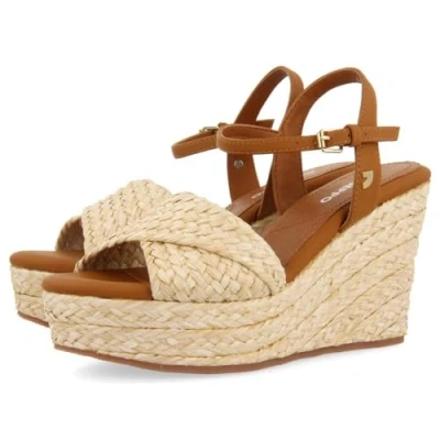 Image of GIOSEPPO Women&#039;s Allkaj Wedge Sandal, Natural, 7 UK