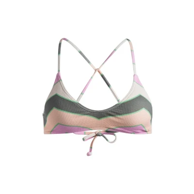 Image of Roxy Vista Stripe Bikini top, Women&#039;s, Size: XL, Green