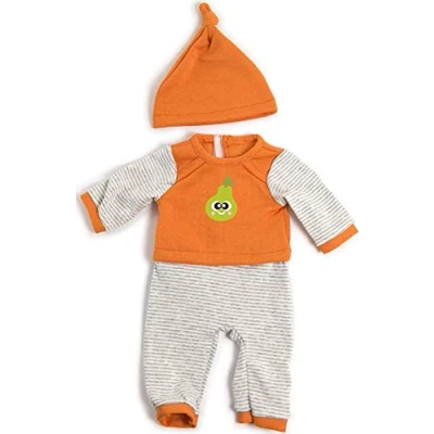 Image of MINILAND 31552 PIJAMA FRIO NARANJA RAYAS 40CM Cold Weather Orange Pyjamas for 40 cm Dolls, Striped, 38