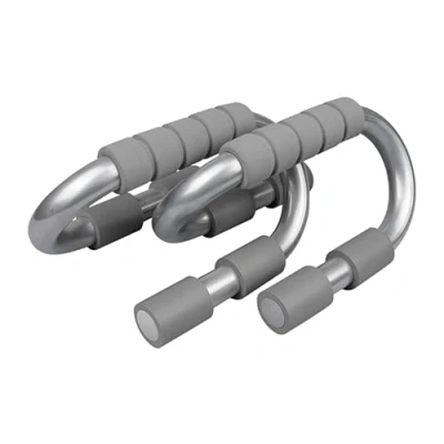 Image of MantraRaj Push Up Bar 2 Pack Press Handles S Shaped Made of Stainless Steel with Non Slip Foam Grips,Handle for Chest Press, Home Gym Fitness Exercise, Strength Training