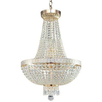 Image of Bella Grand Chandelier Gold &amp; Crystal, 6 Light, E14