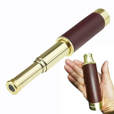 Image of AniWorld Pocket 25X30 Retro Pirate Monoscope Handheld Small Tiny Telescope Monocular, Waterproof, Portable Spotting Scopes for Sailing Camping Travel