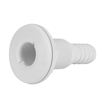 Image of Boat Deck Drain 3/4In Plastic Marine Thru Hull Exhaust Fittings Outlet Plug White Replacement For Caravans/Rv/Motorhomes/Trucks/Tractors