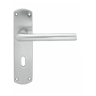 Image of Serozzetta Eden Door Handles on Backplate Lock (57mm c/c) Satin Chrome
