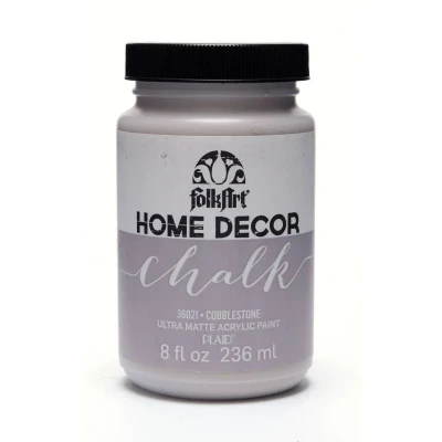 Image of Plaid Cobblestone FolkArt Home Decor Chalk, Synthetic Material, Grey, 6 x 10.7 cm