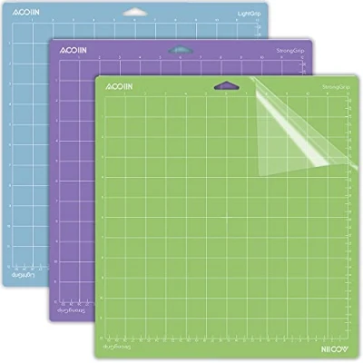 Image of Cutting Mat for Cricut Explore One/Air/Air 2/Maker 3 Packs Cut Mats Replacement Accessories (Multicolor Cricut, Variety)