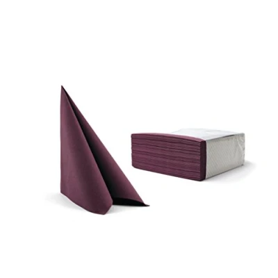 Image of Alvotex Chic Airlaid 50, Fabric Like, Disposable Napkins, Purple, 40 x cm