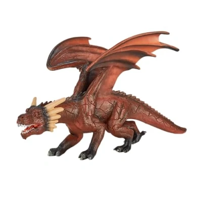 Image of MOJO Mythical Fire Dragon Moving Jaw Feature Hand Painted Toy Figure Fantasy Collection True to Life &amp; Highly Detailed Designed in UK