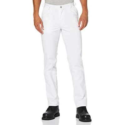 Image of BP 1359 558 21 44n, Men&#039;s trousers, with pleats and pockets 245,00 g/m², fabric blend white, 30n