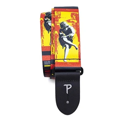 Image of Perri&#039;s Leathers Ltd. Guitar Strap Polyester Guns N Roses Adjustable For Acoustic/Bass/Electric Guitars Made in Canada (LPCP 6011)