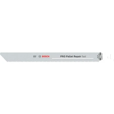 Image of Bosch 5 x Pro Pallet S1122HFR Repair Fast Reciprocating Saw Blade (for Steel, Wood with Nails, Length 225 mm, Professional Accessories Saw)
