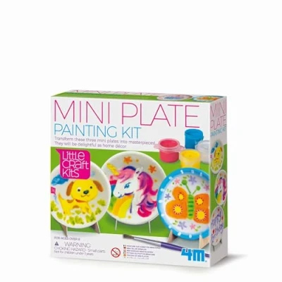 Image of 4M 404761 Little Craft Mini Plates Painting Kit, Multi Colour