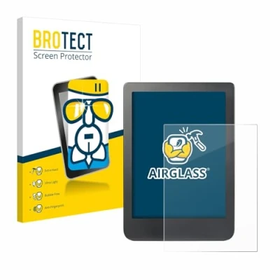 Image of brotect Glass Screen Protector Film compatible with Kobo Clara HD (6&quot;) / BW/Colour Foil 9H Protection [Scratch Resistant, High Clarity]