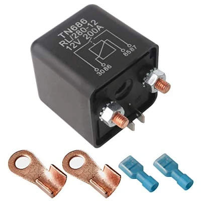 Image of Gebildet Automotive Relays for Car Truck Motor Boat Starter 12V DC 200 Amp Split Charge Relay Switch with 2 Pin Footprint + Terminal