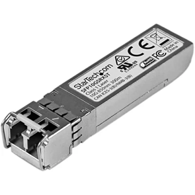 Image of StarTech.com Cisco SFP 10G SR X Compatible SFP+ Module 10GBASE 10GbE MMF Optic Transceiver LC 300m 850nm DDM Firepower, ASR9000, C9300 (SFP10GSRXST)