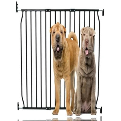 Image of Bettacare Extra Tall Eco Screw Fit Pet Gate, Black, 100cm 110cm, Gate in Height, Fitted Dog Safety for Puppy