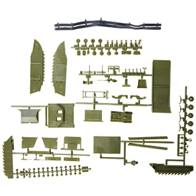 Image of Airfix Vintage Classics Set A02302V Buffalo Willys MB Jeep Plastic Model Motor Vehicle Kits for Adults &amp; Children 8+, Includes 107 Pieces, Sprues Decals 1:76 Scale