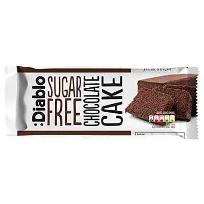 Image of Diablo Chocolate Cake Sugar Free Sweetened with Maltitol Diabetic Hamper Available Perfect for Gifting Halal &amp; Kosher Approved 1 Packet 200g (Pack of 1)