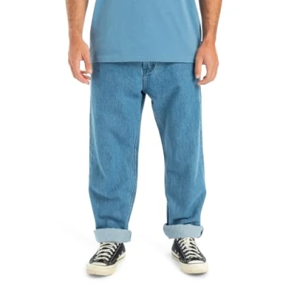 Image of Quiksilver Ninetieswash PANT Relaxed fit jeans, Men&#039;s, Size: 30, Ashley blue