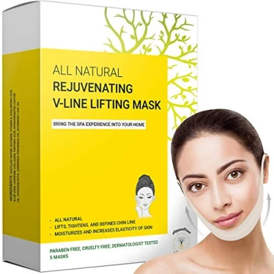 Image of Double Chin Reducer &amp; Remover by Doppeltree, V Line Lifting Face Mask, Slimmer Lifts, Tightens Jawline and Formulated in San Francisco (5 Masks)