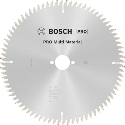 Image of Bosch 1x PRO Multi Material Circular Saw Blade for Corded Mitre Saws (for Aluminium, Plastics, Ø mm, Professional Accessory Saw)