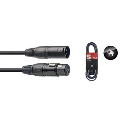 Image of Stagg SDX10 10 m &quot;1x 3pin XLR Female/1x 3 pin Male&quot; DMX Cable Black
