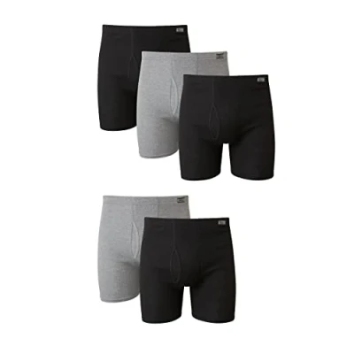Image of Hanes Men&#039;s Underwear Boxer Briefs, Cool Comfort Moisture wicking Breathable Underwear, Multi Pack, Assorted 5 S