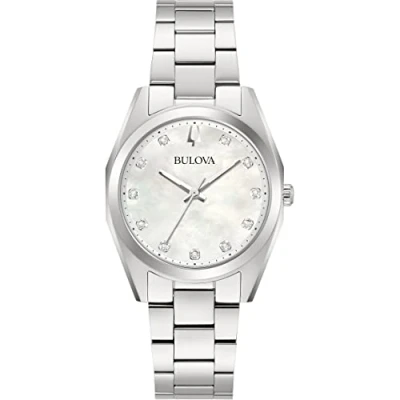 Image of Bulova Surveyor WoMens Silver Watch 96P228 Stainless Steel (archived) One Size