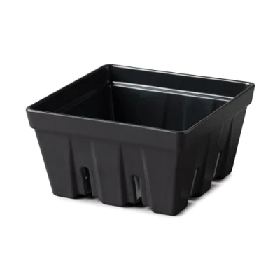 Image of Zeal Fridge Storage Box for Fruits and Berries, Melamine Kitchen Container Wash Serve Berry Colander Box, 12cm (Dark Grey)