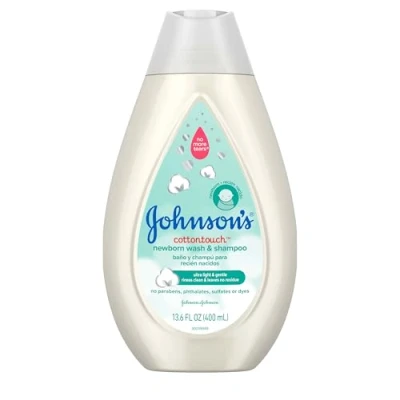 Image of Johnson &amp; Baby Cotton Touch Newborn Wash Shampoo 13.6 Ounce (400ml) (3 Pack)