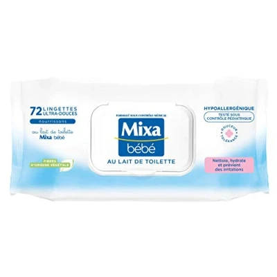 Image of MIXA baby milk Wipes wipes, 1 Unit of 72