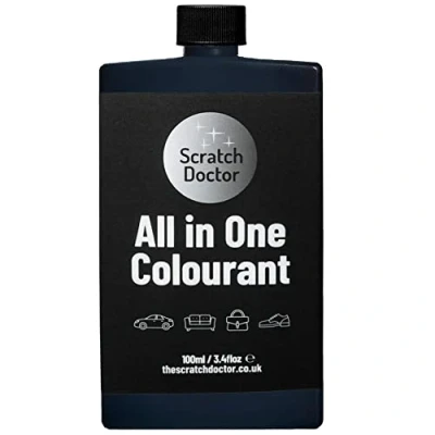 Image of Scratch Doctor All in One Leather Colourant Self Seal Dye Repair Paint for Furniture, Sofas, Car Seats (Dark Blue, 100ml)