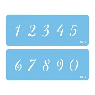 Image of PME SMI1 JEM Numerals 0 9 Stencil, Set of 2, Blue