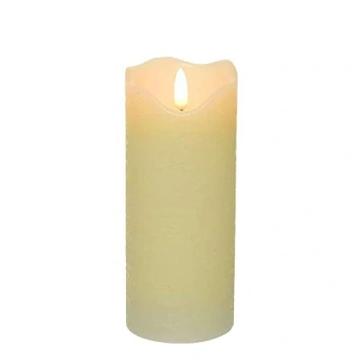 Image of Kaemingk Led Wax Pillar Candle Cream 17cm