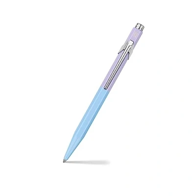 Image of Caran D&#039;Ache Ballpoint pen 849 Paul Smith Skyblue/Lavender, black M refill, in slimpack