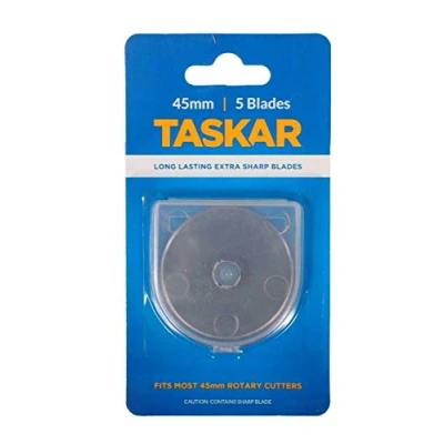 Image of Taskar 45mm Rotary Cutter Blades for Olfa Etc 5 Pack
