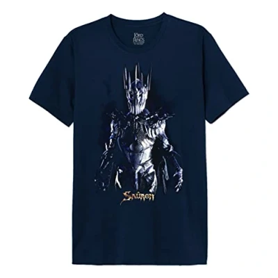 Image of The Lord Of Rings Men&#039;s Melotrmts017 T Shirt, Navy Blue, XS