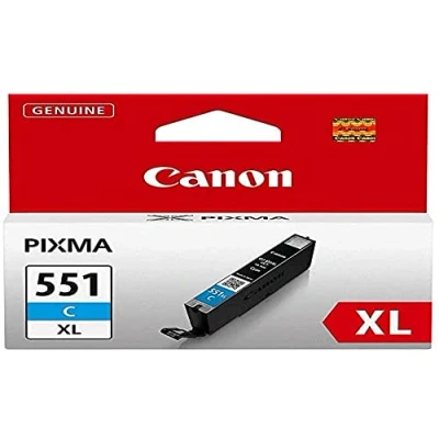 Image of Canon CLI 551C XL Cyan High Yield Inkjet Cartridge 6444B001