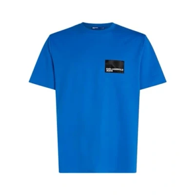 Image of KARL LAGERFELD JEANS Regular FIT Short Sleeve Logo TEE, Blue, S