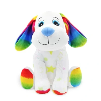 Image of CRAYOLA Colour Me Plush Puppy Paintable Toy with 3 Felt Tip Pens Creative Art Activity Set for Kids Ages 3+