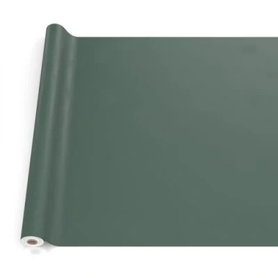 Image of ANRO Oilcloth Tablecloth, Washable, Oilcloth, Garden Outdoor, Indoor, 200 x 140 cm, Cut Edge, Fir Green