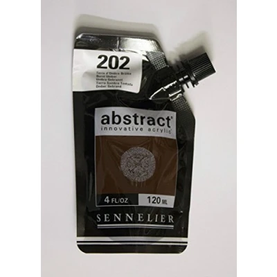 Image of Sennelier Abstract Innovative Acrylic Artist Paint Pouch 120ml (202 Burnt Umber)
